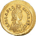 Moeda, Galla Placidia, Solidus, ca. 443-450, Constantinople, EF(40-45), Dourado