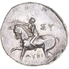Coin, Calabria, Didrachm, ca. 272-240 BC, Tarentum, AU(55-58), Silver, HN