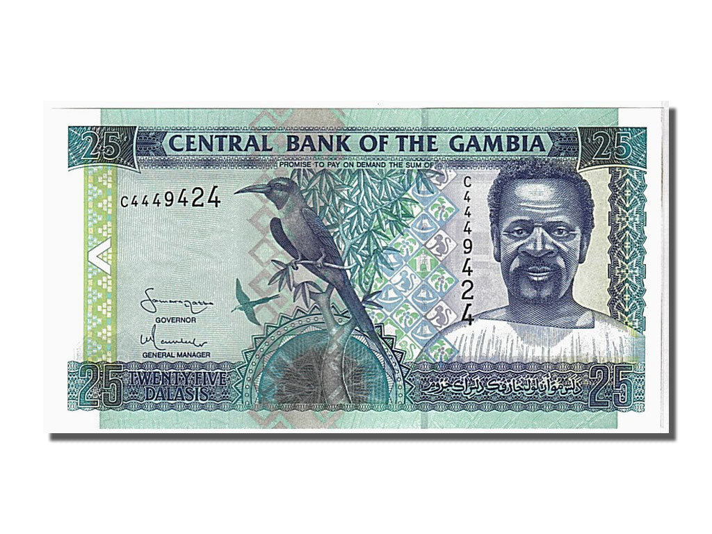 Banknot, Gambia, 25 Dalasis, 2001, KM:22a, UNC(65-70)