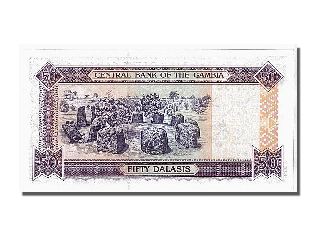 Geldschein, Gambia, 50 Dalasis, 2001, KM:23a, UNZ
