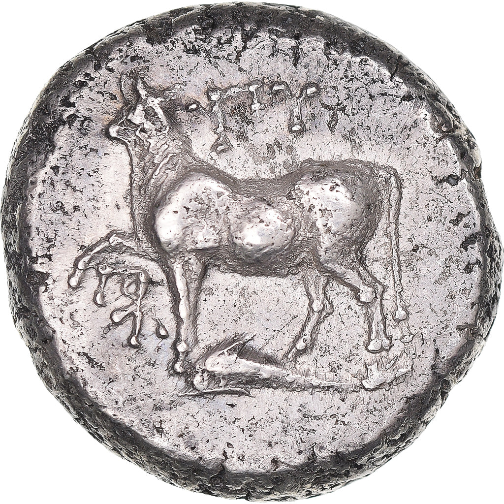 Coin, Thrace, Tetradrachm, ca. 387/6-340 BC, Byzantium, EF(40-45), Silver
