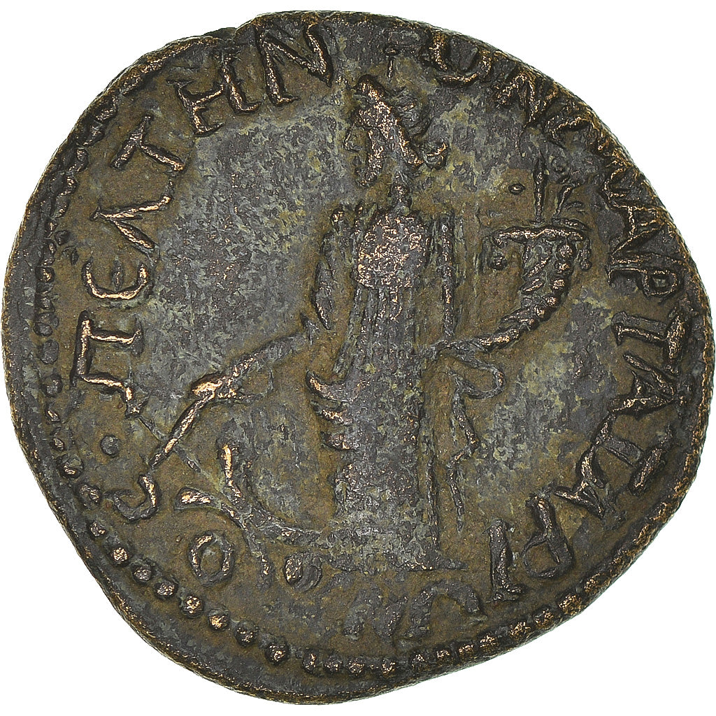 Moneta, Frygia, Caracalla, Assarion, 198-217, Peltai, EF(40-45), Brązowy