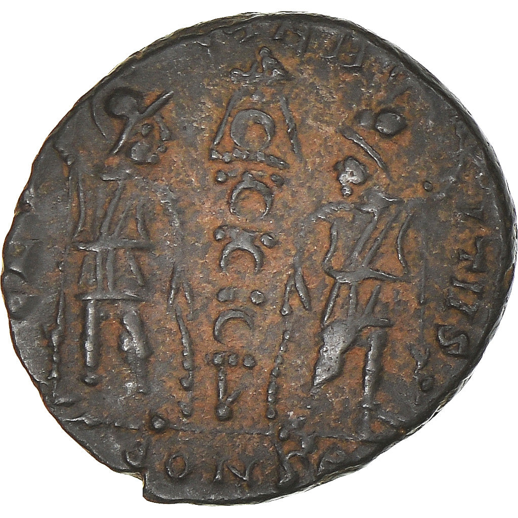 Münze, Constantius II, Follis, 337-361, Constantinople, S+, Bronze