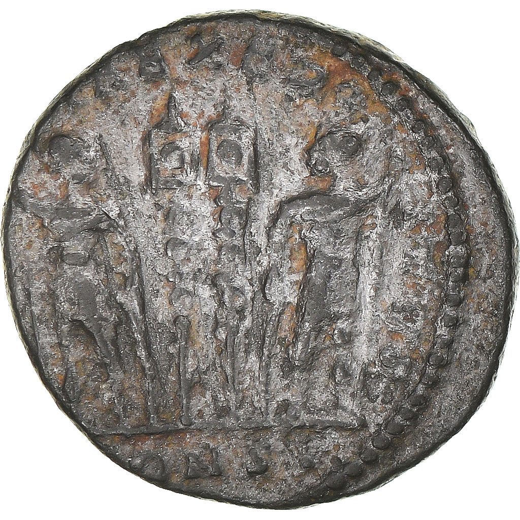 Monnaie, Constance II, Follis, 324-337, Constantinople, TB+, Silver Plated
