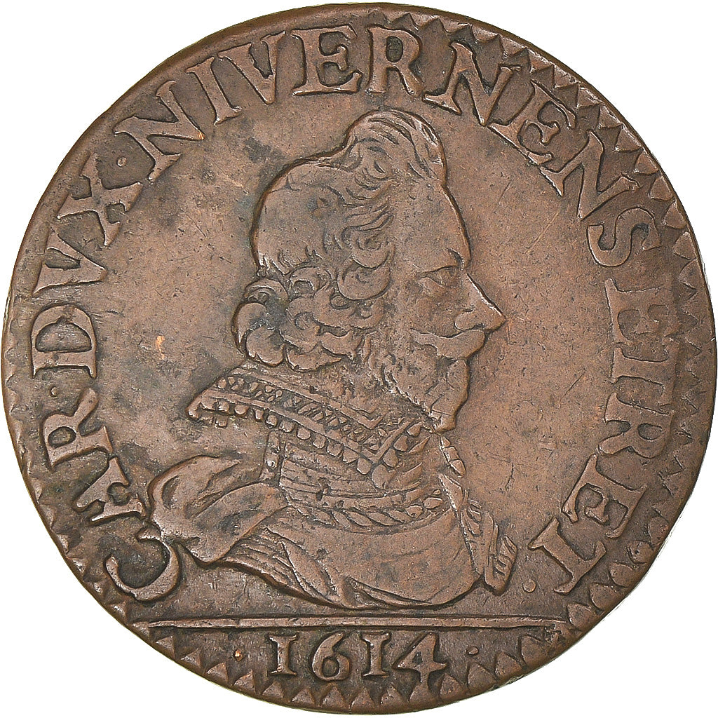 Coin, Principality of Arches-Charleville, Charles de Gonzague, Liard, 1614