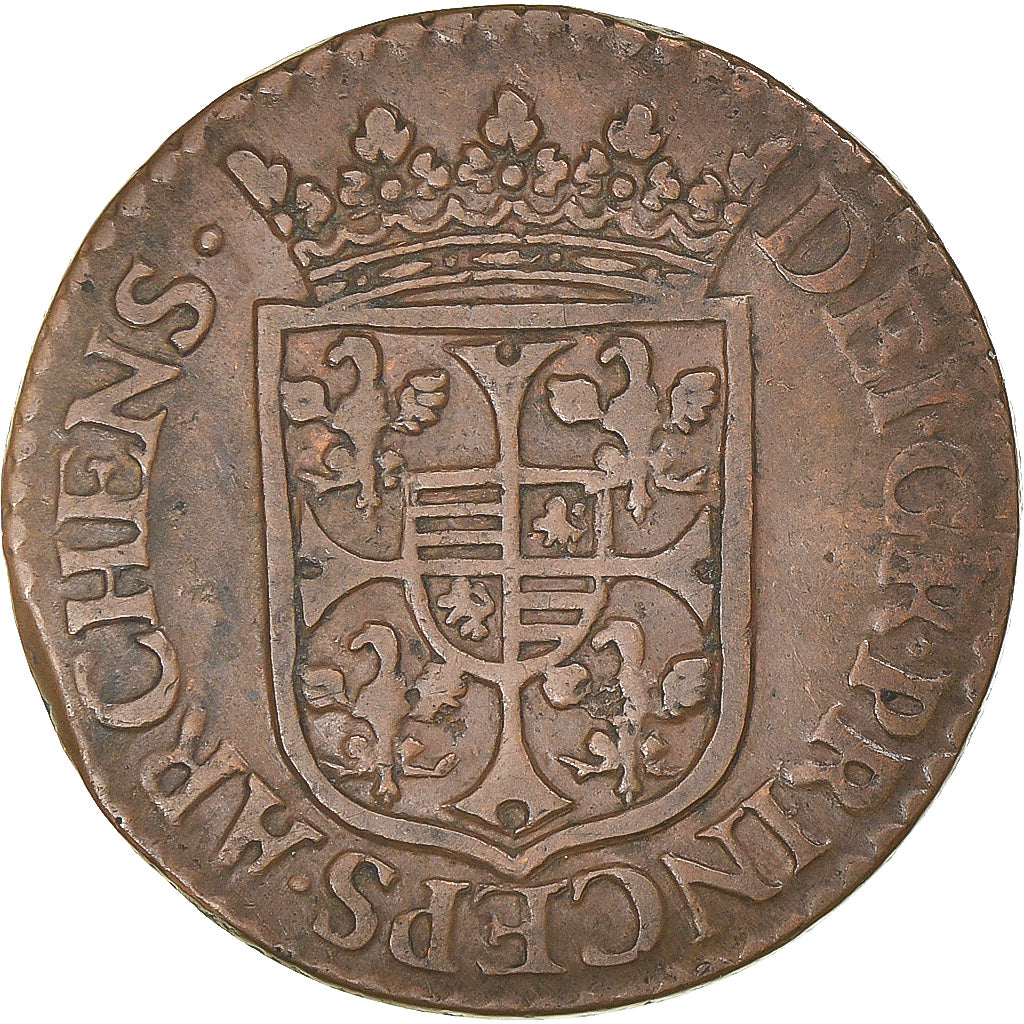 Coin, Principality of Arches-Charleville, Charles de Gonzague, Liard, 1614