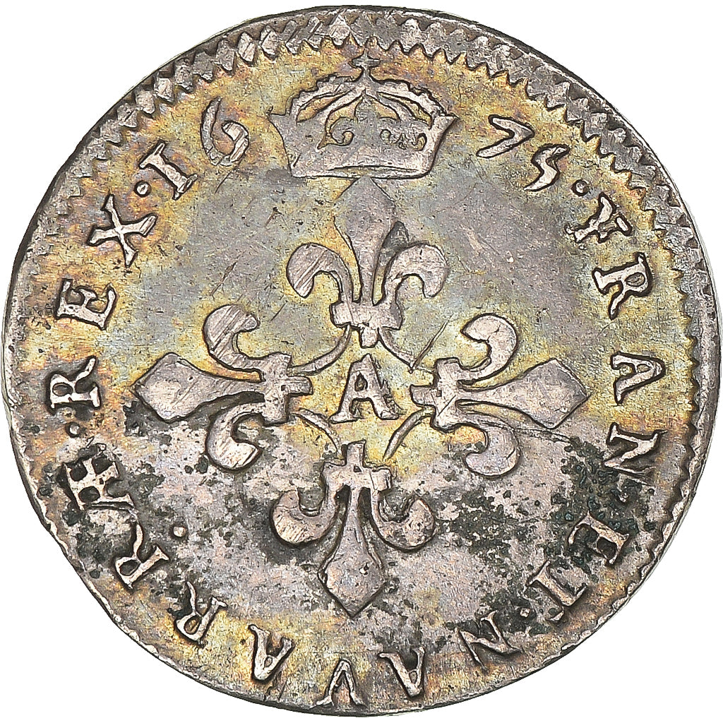 Moneta, Francia, Louis XIV, 4 Sols des Traitants, 1675, Paris, BB, Argento