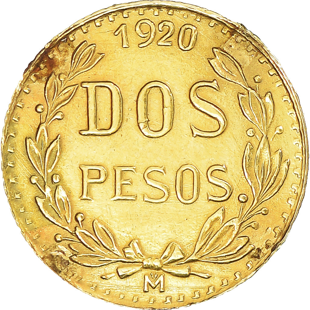 Münze, Mexiko, 2 Pesos, 1920, Mexico City, Contemporary forgery, VZ, Gold