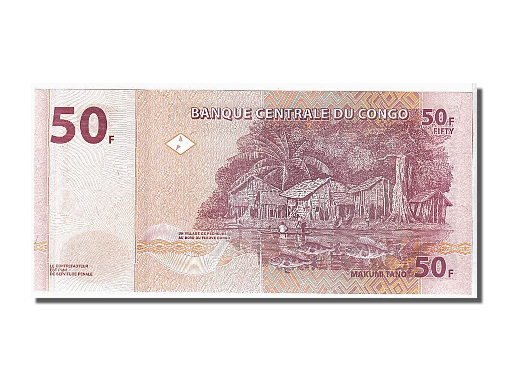 Banconote, Repubblica Democratica del Congo, 50 Francs, 2007, KM:97a, FDS