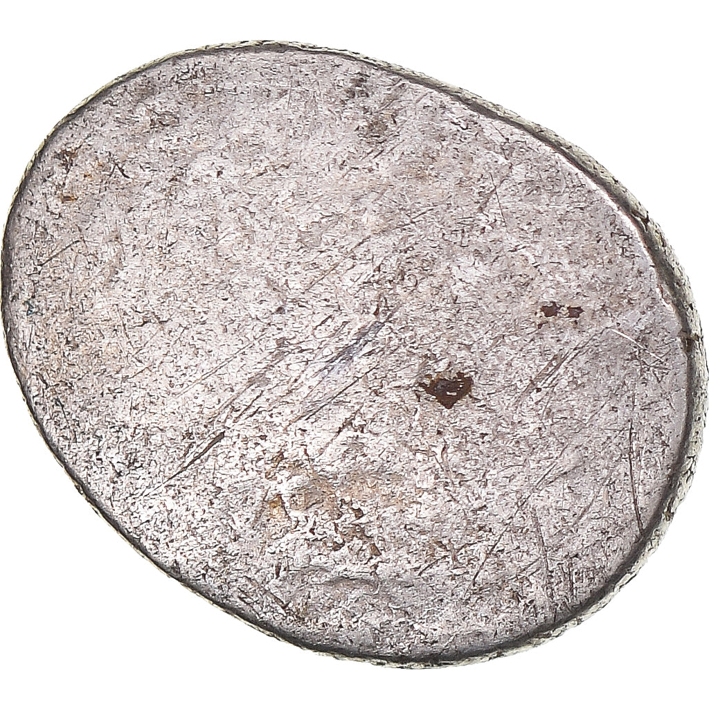 Moeda, Camboja, Norodom I, 2 Pe, 1/2 Fuang, ND (1847-1860), AU(50-53), Prata