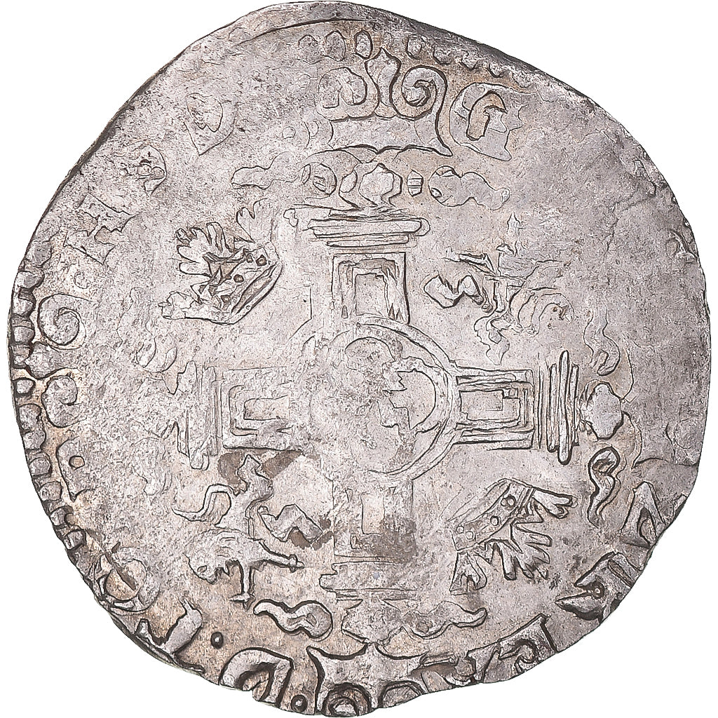 Münze, Spanische Niederlande, Philip II, Double Patard, 1593, Tournai, S+