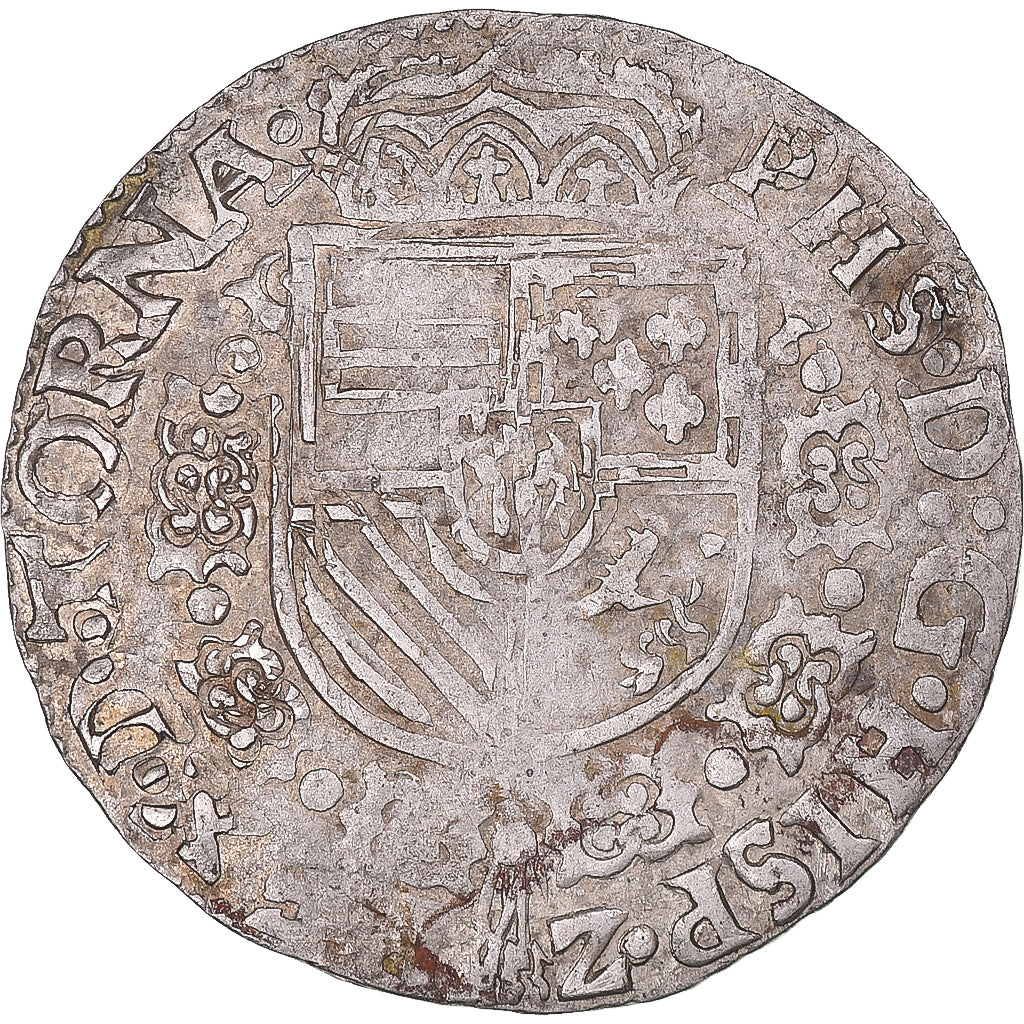 Moneta, Hiszpania niderlandzka, Philip II, 1/20 Ecu, 1590, Tournai, EF(40-45)
