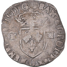 Moneta, Francia, Henri III, Douzain, 1578, Saint-Lô, MB+, Biglione, Gadoury:467