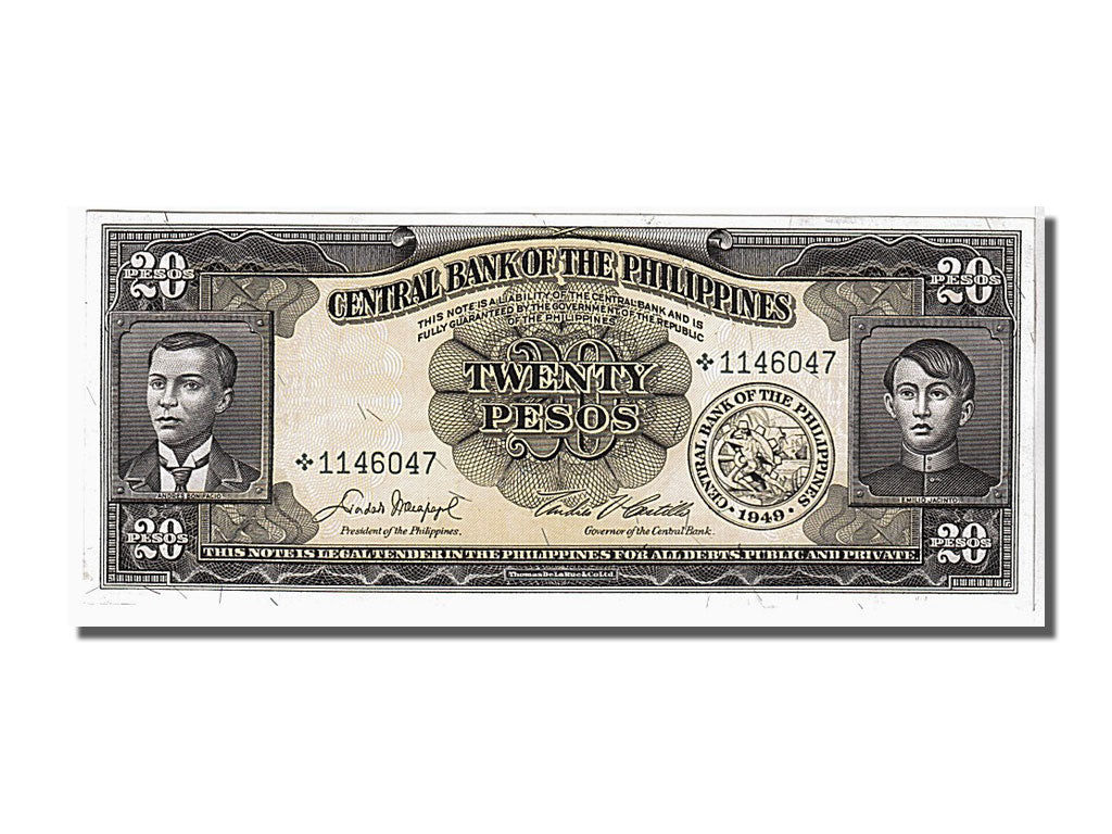 Philippines, 20 Pesos, 1949, KM #137d, AU(55-58), 1146047