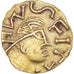 Moeda, França, Triens, ANGLVS Moneyer, 625-635, Quentovic, AU(55-58), Dourado