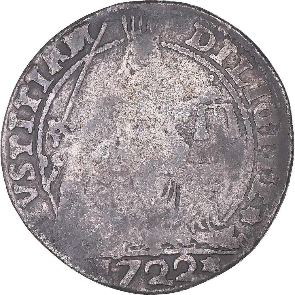 Monnaie, République de Venise, Anonymes, 30 Soldi, 1722, Venise, TB+, Argent