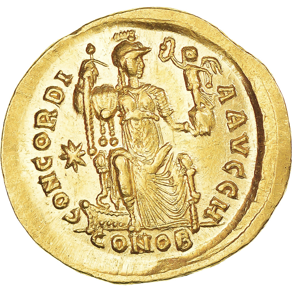 Coin, Theodosius II, Solidus, 408-450, Constantinople, AU(55-58), Gold