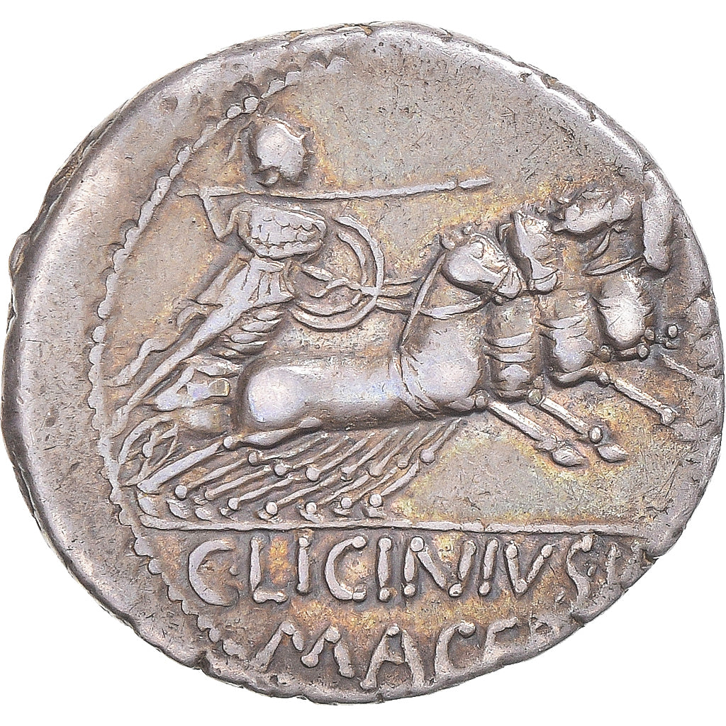 Coin, Licinia, Denarius, 84 BC, Rome, AU(50-53), Silver, Crawford:354/1