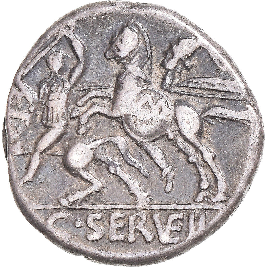 Coin, Servilia, Denarius, 127 BC, Rome, EF(40-45), Silver, Crawford:264/1