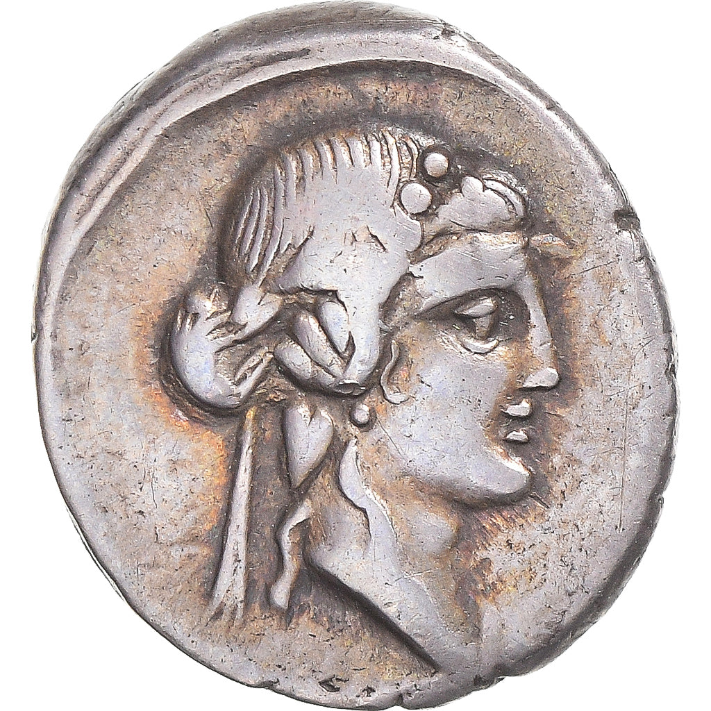 Coin, Titia, Denarius, 90 BC, Rome, EF(40-45), Silver, Crawford:341/2