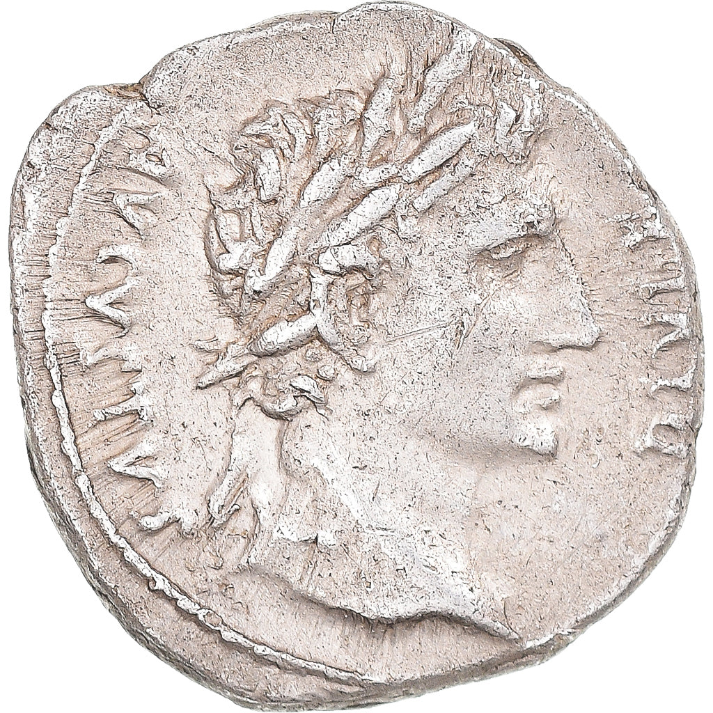 Coin, Augustus, Denarius, 8-7 BC, Lyon - Lugdunum, EF(40-45), Silver, RIC:199