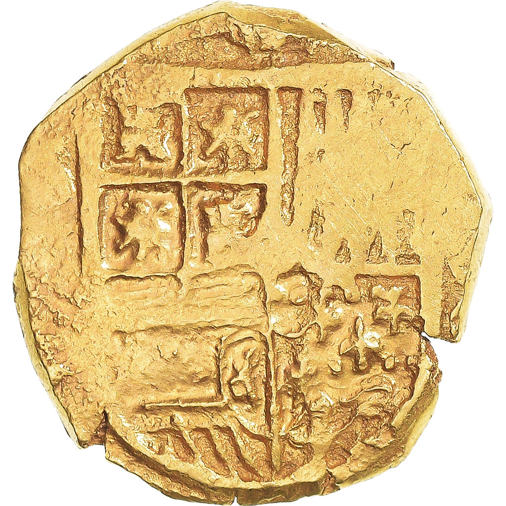 Coin, Spain, Philip II or Philip III (?) 2 Escudos, VF(30-35), Gold