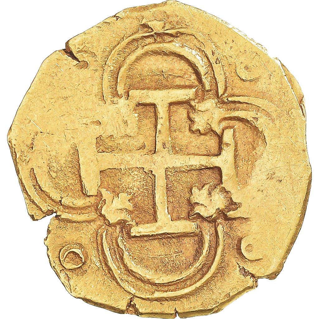 Coin, Spain, Philip II or Philip III (?) 2 Escudos, VF(30-35), Gold