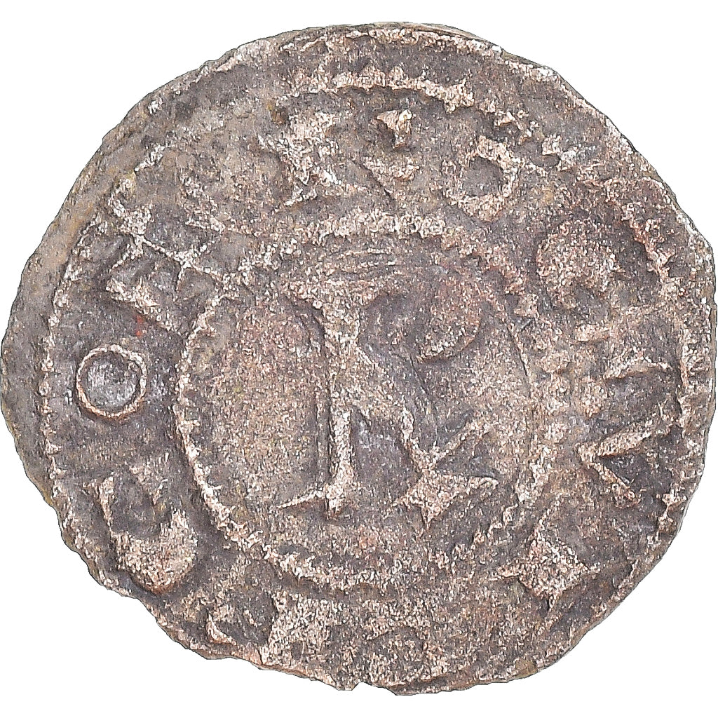 Moneda, Francia, Roger II, Obol, ca. 1170-1190, Béziers, MBC, Plata