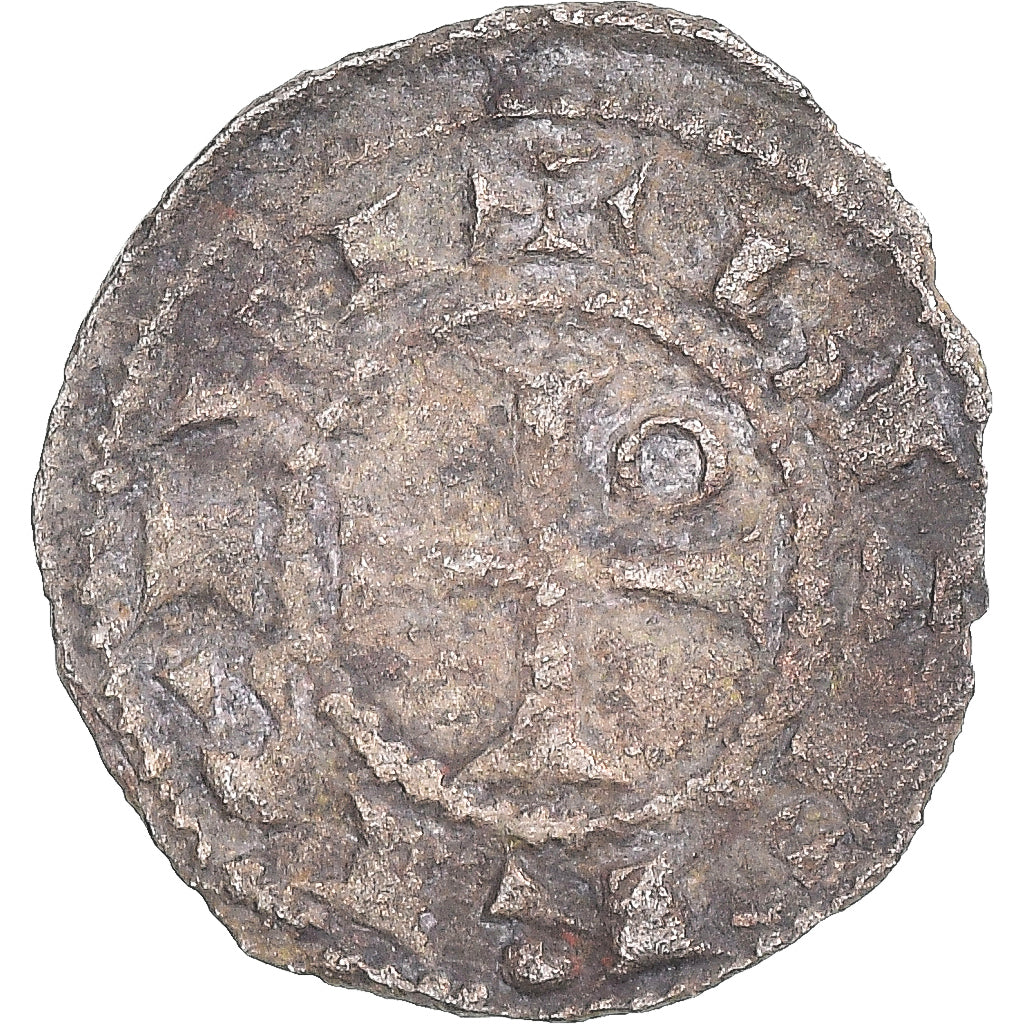 Moneda, Francia, Roger II, Obol, ca. 1170-1190, Béziers, MBC, Plata