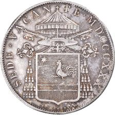 Moneta, DEPARTAMENTY WŁOSKIE, PAPAL STATES, Sede Vacante, Scudo, 1830, Roma