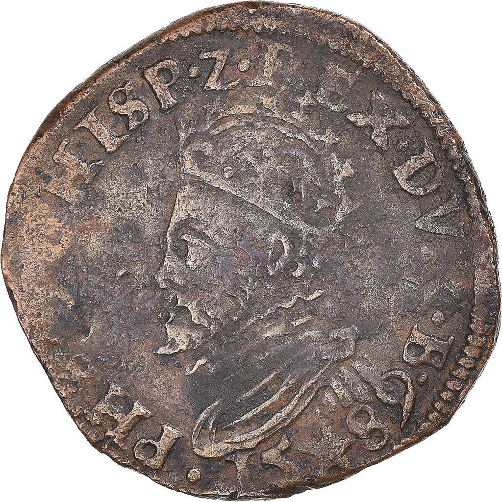 Moeda, Países Baixos Espanhóis, Philip II, Liard, 1589, Maastricht, EF(40-45)