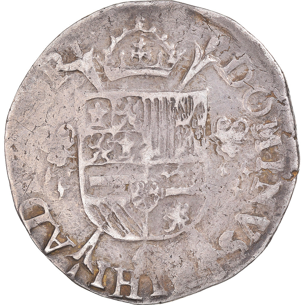 Coin, Spanish Netherlands, Philip II, 1/5 Ecu, 1566, Anvers, EF(40-45), Silver