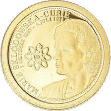 Coin, Samoa, Marie Curie, Dollar, MS(65-70), Gold