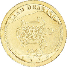 Moneda, Vanuatu, Sand drawing, 20 Vatu, 2011, FDC, Oro, KM:67