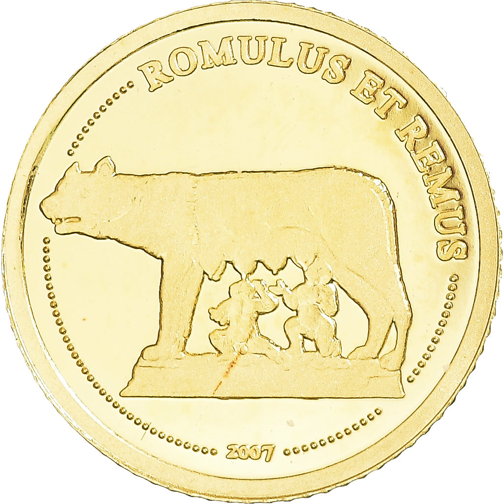 Monnaie, Congo, Romulus et Remus, 1500 Francs CFA, 2007, FDC, Or