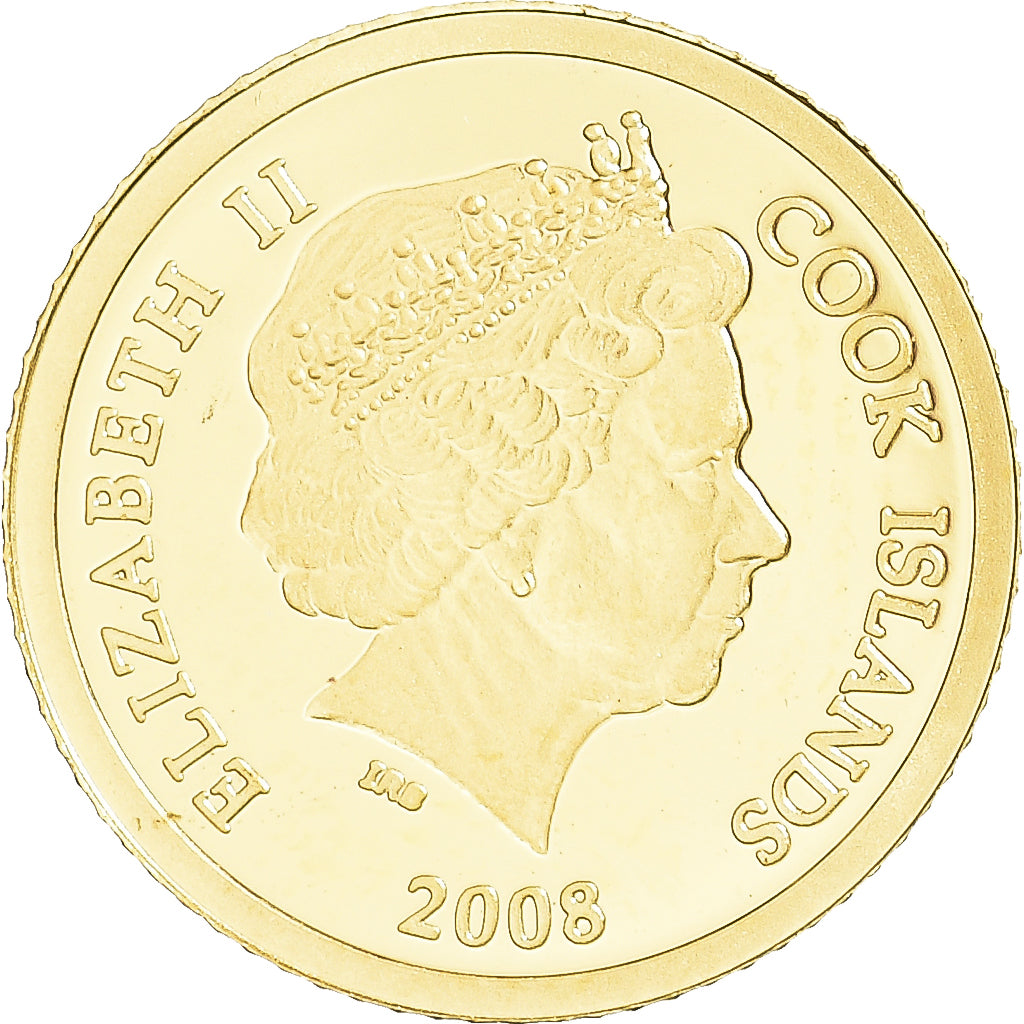 Monnaie, Îles Cook, Elizabeth II, Aristotle, 5 Dollars, 2008, FDC, Or