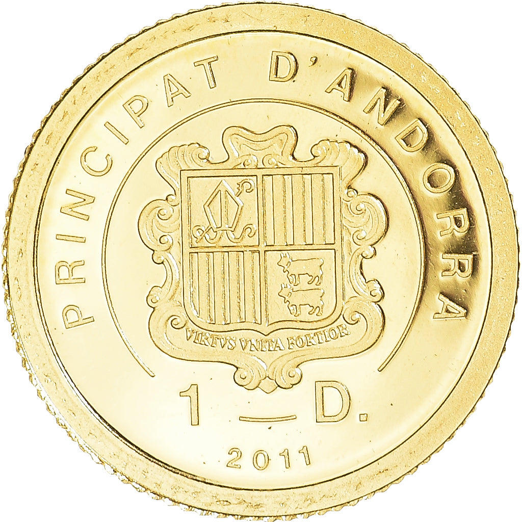 Coin, Andorra, Napoléon Bonaparte, Dollar, 2011, MS(65-70), Gold