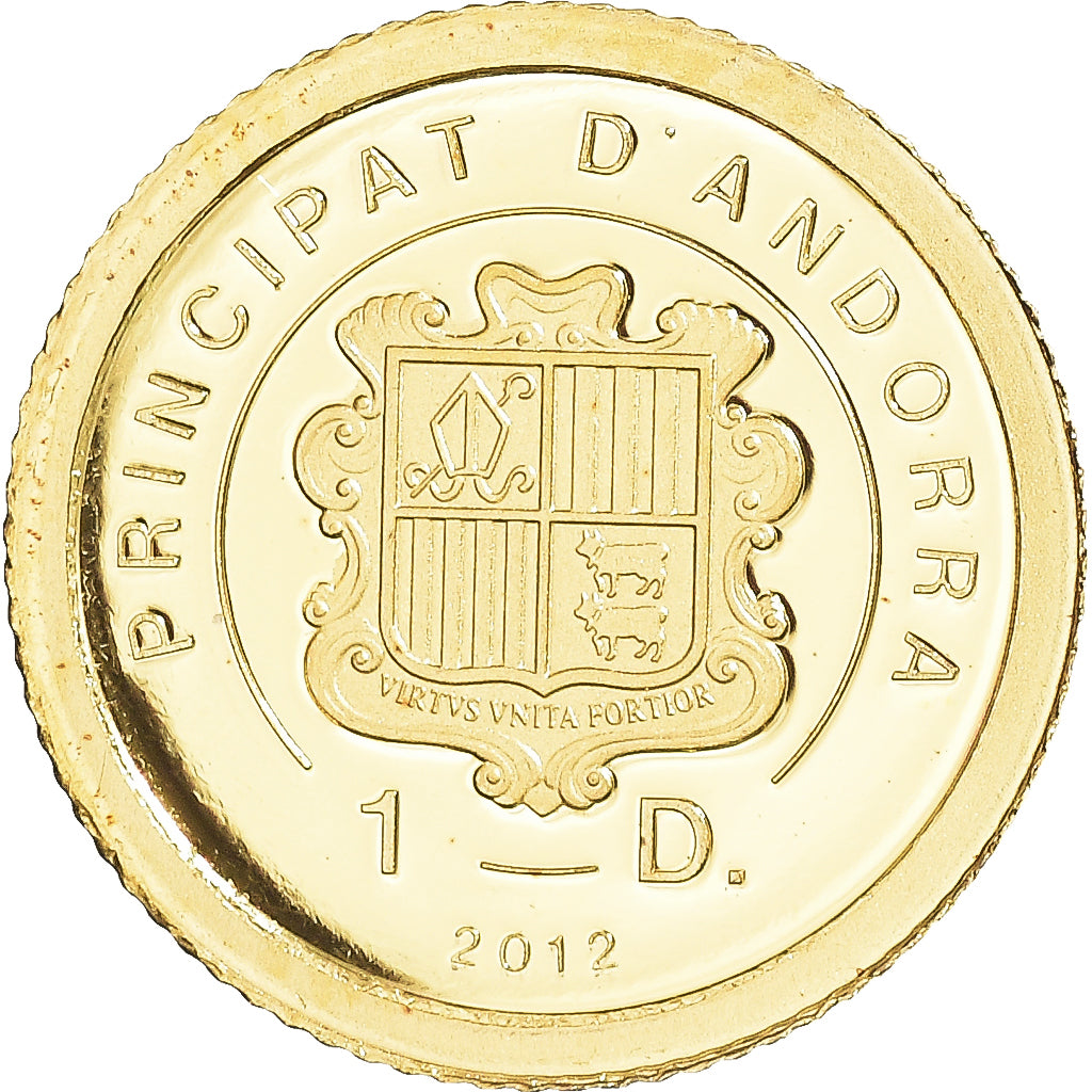 Coin, Andorra, Jeanne d'Arc, Dollar, 2012, MS(65-70), Gold