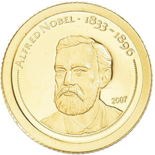 Moneda, Mongolia, Alfred Nobel, 500 Tögrög, FDC, Oro