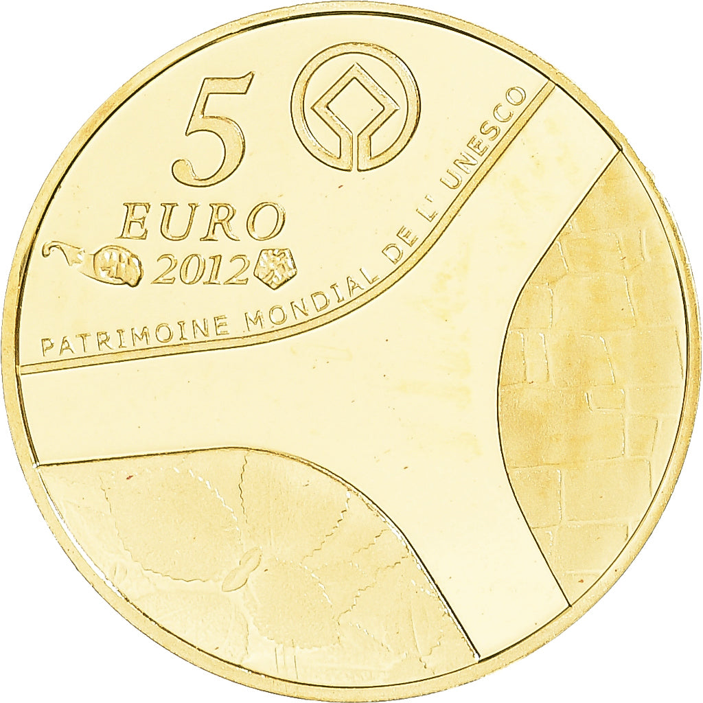 France, 5 Euro, 2012, Monnaie de Paris, Temples d'Abou Simbel, MS(65-70), Gold