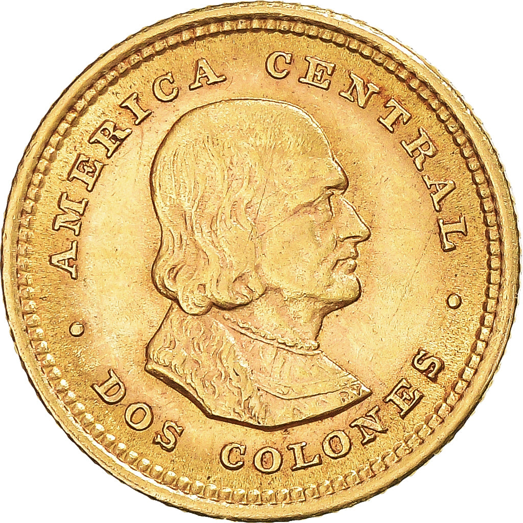 Moeda, Costa Rica, 2 Colones, 1900, Philadelphia, MS(60-62), Dourado, KM:139