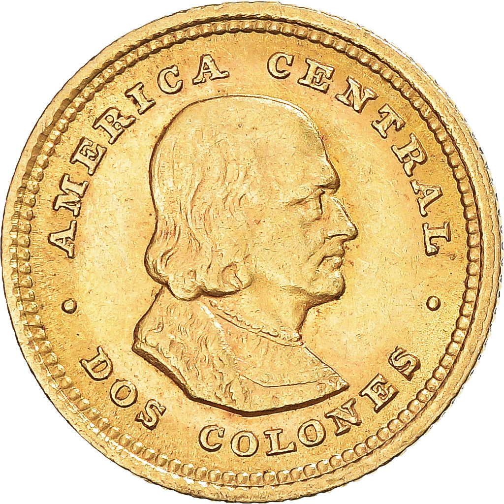 Moneda, Costa Rica, 2 Colones, 1926, Philadelphia, EBC+, Oro, KM:139