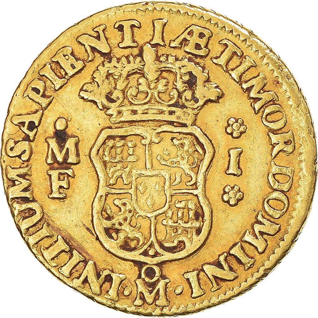 Coin, Mexico, Philip V, Escudo, 1745, Mexico City, EF(40-45), Gold, KM:113