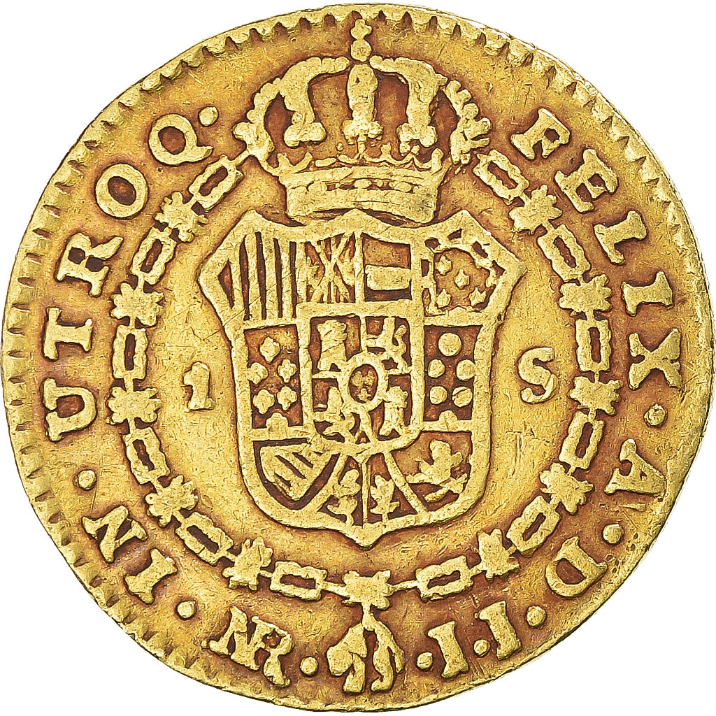 Monnaie, Colombie, Charles III, Escudo, 1782, TB+, Or, KM:48.1a