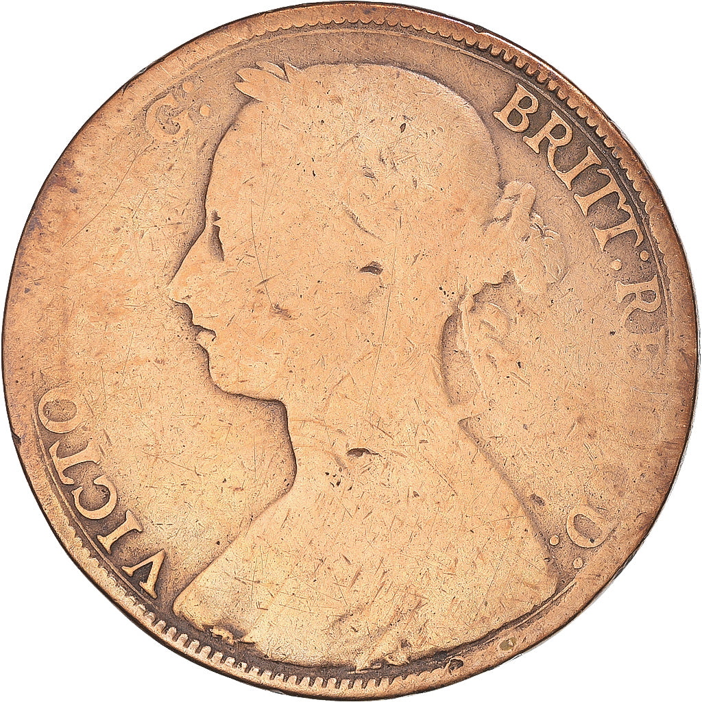 Moeda, Grã-Bretanha, Victoria, Penny, 1882, Heaton, VF(20-25), Cobre