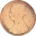 Moeda, Grã-Bretanha, Victoria, Penny, 1882, Heaton, VF(20-25), Cobre