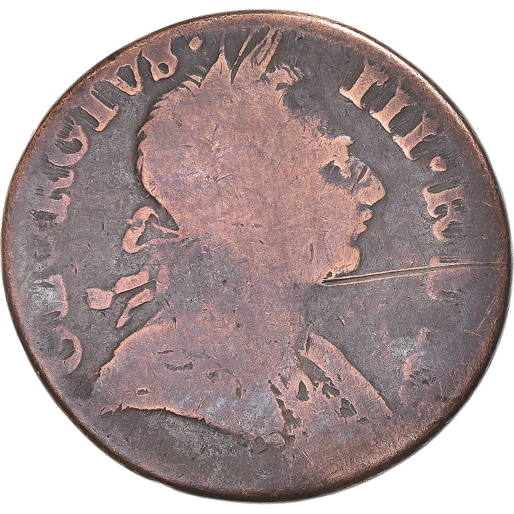 Coin, Great Britain, George III, 1/2 Penny, 1775, London, VF(20-25), Copper