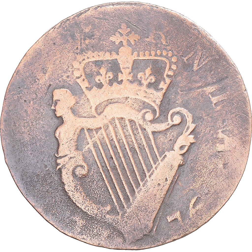Münze, Ireland, George III, Farthing, 1776, S+, Kupfer