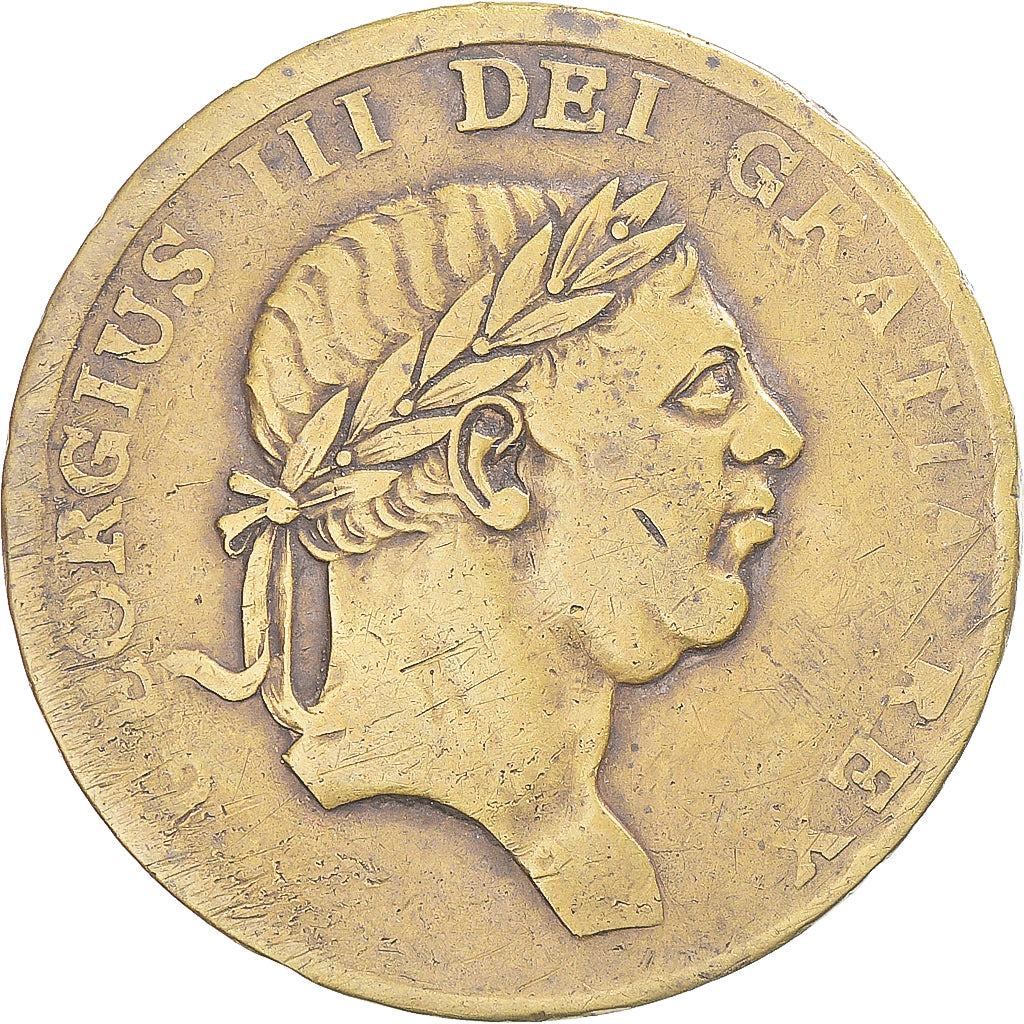 United Kingdom, Bank Token 1s. 6d., 1812, Georges III, VF(30-35), Brass