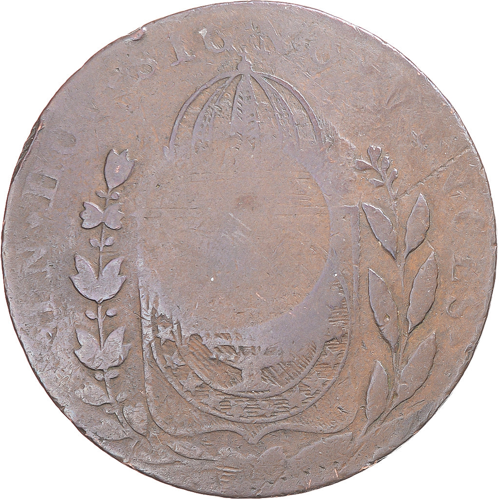 Moeda, Brasil, Pedro I, 40 Reis, 1822-1831, Rio de Janeiro, VF(20-25), Cobre